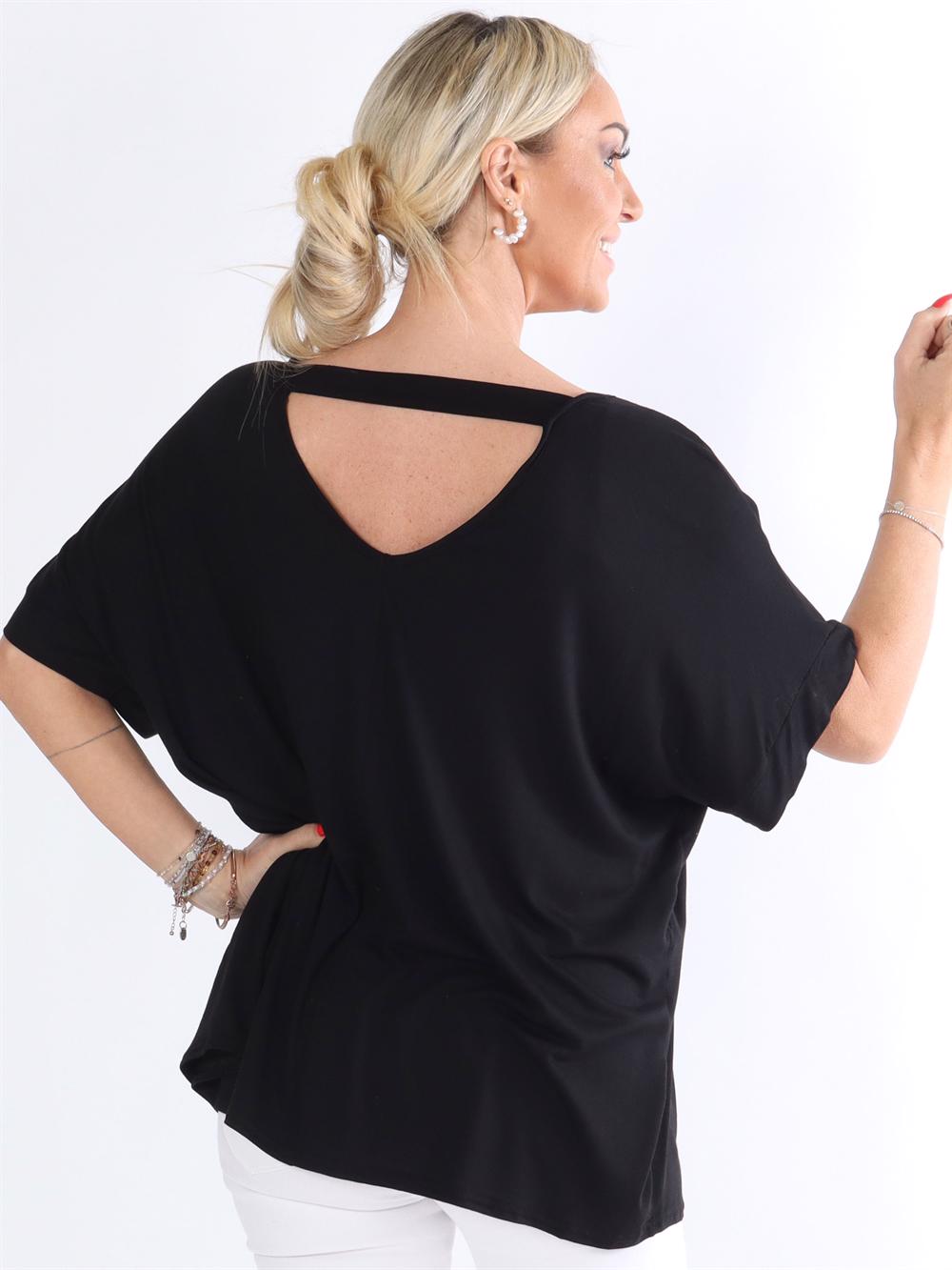 Ella Shirt - Bluse med hul i ryggen